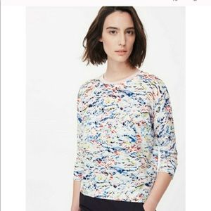Cos light cotton sweater multicolor abstract